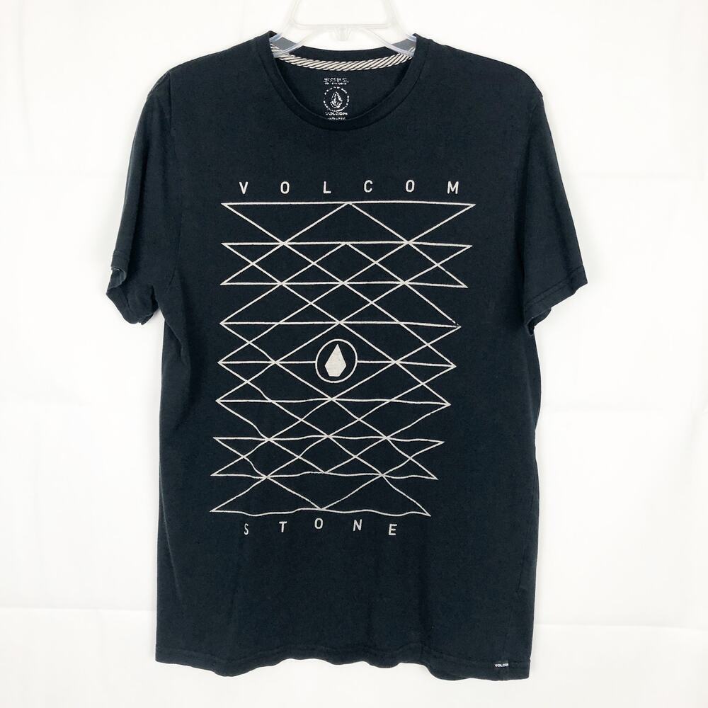 Volcom Men's Organic Cotton Black Tee Shirt Size M